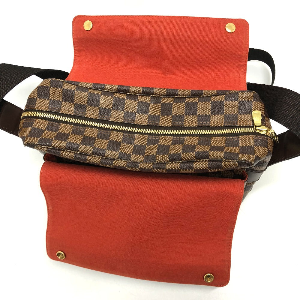 LOUIS VUITTON Shoulder Bag N45255 Damier canvas Brown Damier Naviglio Women Used Authentic