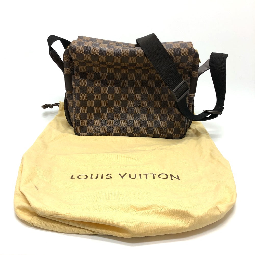 LOUIS VUITTON Shoulder Bag N45255 Damier canvas Brown Damier Naviglio Women Used Authentic