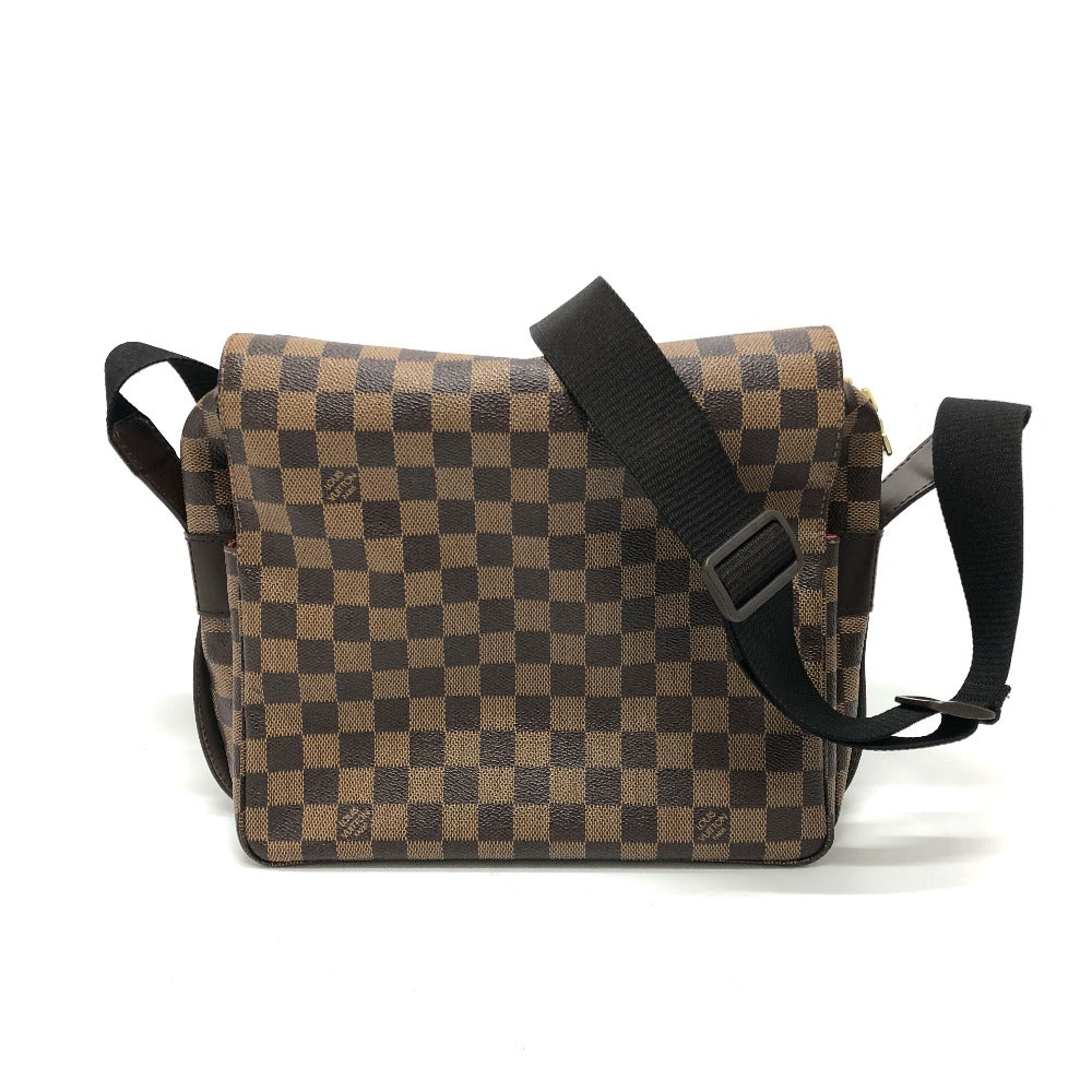 LOUIS VUITTON Shoulder Bag N45255 Damier canvas Brown Damier Naviglio Women Used Authentic