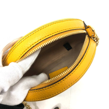 GUCCI Shoulder Bag 550618 GG Supreme Canvas yellow GG flora webbing Women Used Authentic