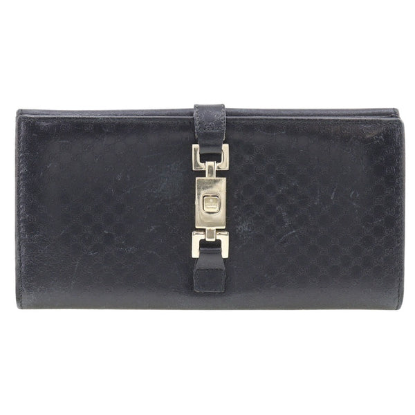 GUCCI Long Wallet Purse leather 035.2031.2134 black unisex(Unisex) Used Authentic