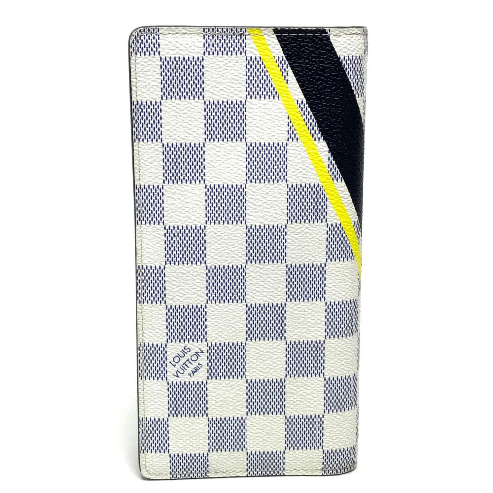 LOUIS VUITTON Long Wallet Purse N64007 Damier Azur Canvas Azur Damier Coastline America's Cup Portefeuille Brazza unisex(Unisex) Used Authentic