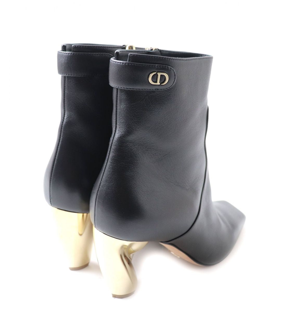 Christian Dior boots leather Black x Gold Women 37D Used Authentic