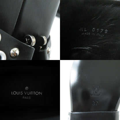 LOUIS VUITTON boots leather Black x white 37