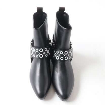 LOUIS VUITTON boots leather Black x white 37