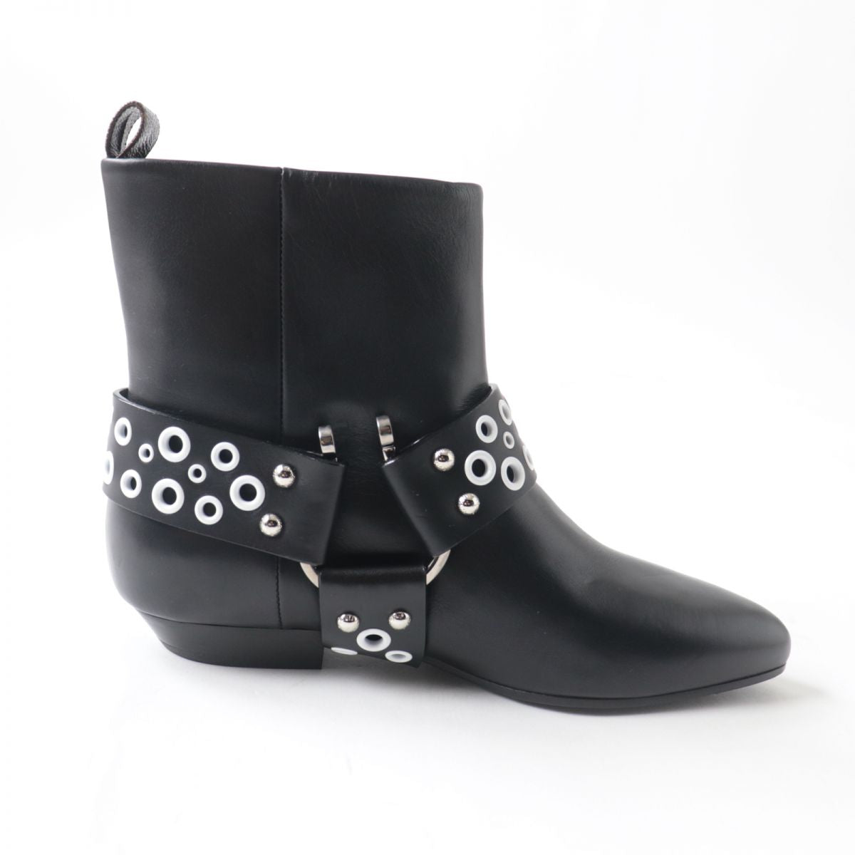 LOUIS VUITTON boots leather Black x white 37