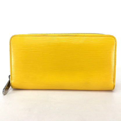 LOUIS VUITTON Long Wallet Purse Epi Leather yellow Epi Zippy wallet Women Used Authentic