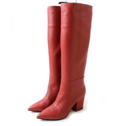 Sergio Rossi boots leather Red 36 1/2