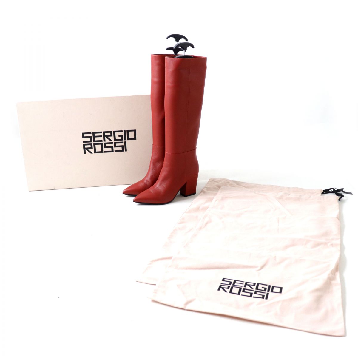 Sergio Rossi boots leather Red 36 1/2