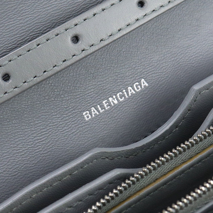 BALENCIAGA B.Logo Shoulder Bag Crossbody Bags leather gray Women