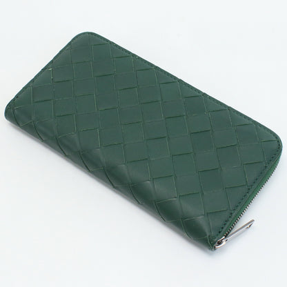 BOTTEGAVENETA Zip around wallet INTRECCIATO PurseZip Around Calfskin  green mens