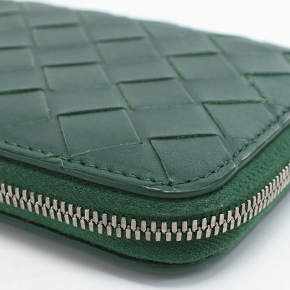 BOTTEGAVENETA Zip around wallet INTRECCIATO PurseZip Around Calfskin  green mens