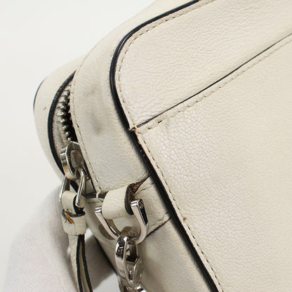 BVLGARI Logo Shoulder Bag Diagonal crossbody Calfskin White Women