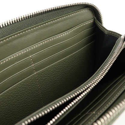 Christian Dior Long zip wallet CD Icon PurseZip Around Calfskin/Grained calfskin khaki mens