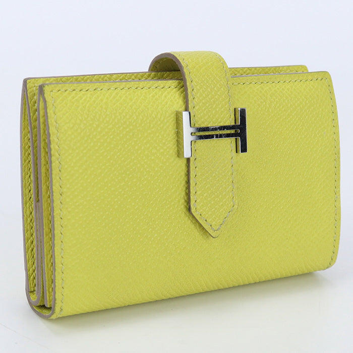 HERMES Bearn Card Case Card Case Epsom yellow unisex