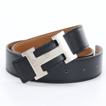 HERMES belt H belt Wide belt Calfskin/metal Women