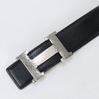 HERMES belt H belt Wide belt Calfskin/metal Women