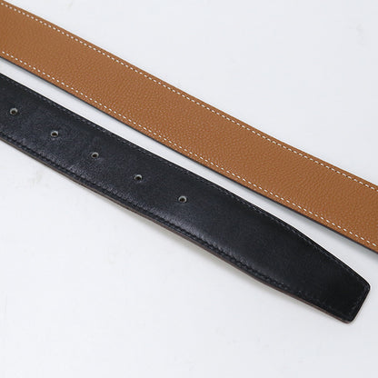 HERMES belt H belt Wide belt Calfskin/metal Women