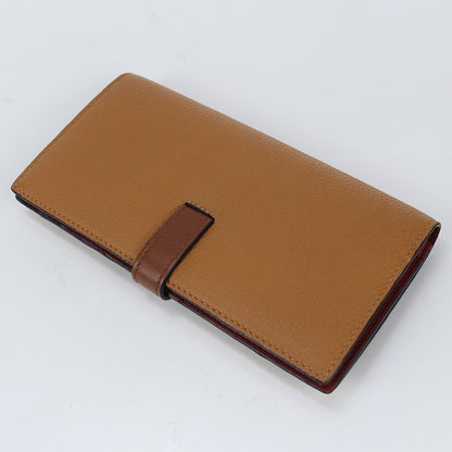 LOEWE C660S40X01 3639 Vertical Large Long wallet Calfskin brown Women