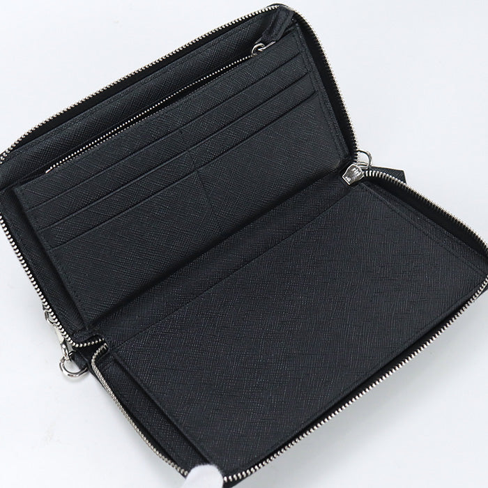 PRADA 2ML051 QHH F0002 organizer Wallet Holder Safiano leather black Woman